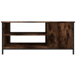 vidaXL Comodă TV, stejar fumuriu, 100x40x45 cm, lemn prelucrat vidaXL Comodă TV, stejar fumuriu, 100x40x45 cm, lemn prelucrat