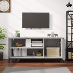 vidaXL Comodă TV, gri sonoma, 100x40x45 cm, lemn prelucrat vidaXL Comodă TV, gri sonoma, 100x40x45 cm, lemn prelucrat