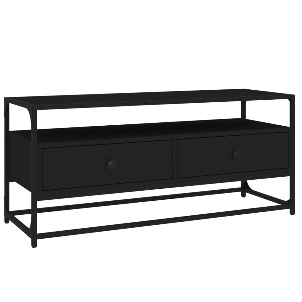 vidaXL Dulap TV, negru, 100x35x45 cm, lemn prelucrat