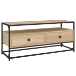 vidaXL Comodă TV, stejar sonoma, 100x35x45 cm, lemn prelucrat vidaXL Comodă TV, stejar sonoma, 100x35x45 cm, lemn prelucrat