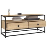 vidaXL Comodă TV, stejar sonoma, 100x35x45 cm, lemn prelucrat vidaXL Comodă TV, stejar sonoma, 100x35x45 cm, lemn prelucrat