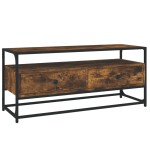 vidaXL Dulap TV, stejar afumat, 100x35x45 cm, lemn prelucrat