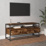 vidaXL Dulap TV, stejar afumat, 100x35x45 cm, lemn prelucrat