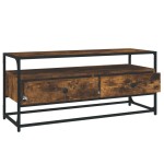 vidaXL Dulap TV, stejar afumat, 100x35x45 cm, lemn prelucrat