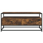 vidaXL Dulap TV, stejar afumat, 100x35x45 cm, lemn prelucrat