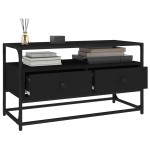 vidaXL Comodă TV, negru, 80x35x45 cm, lemn prelucrat