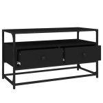 vidaXL Comodă TV, negru, 80x35x45 cm, lemn prelucrat