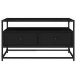 vidaXL Comodă TV, negru, 80x35x45 cm, lemn prelucrat