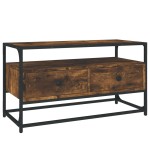 vidaXL Comodă TV, stejar afumat, 80x35x45 cm, lemn prelucrat vidaXL Comodă TV, stejar afumat, 80x35x45 cm, lemn prelucrat