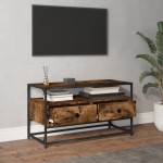 vidaXL Comodă TV, stejar afumat, 80x35x45 cm, lemn prelucrat vidaXL Comodă TV, stejar afumat, 80x35x45 cm, lemn prelucrat