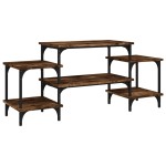 vidaXL Comodă TV, stejar afumat, 117x35x52 cm, lemn prelucrat vidaXL Comodă TV, stejar afumat, 117x35x52 cm, lemn prelucrat