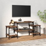 vidaXL Comodă TV, stejar afumat, 117x35x52 cm, lemn prelucrat vidaXL Comodă TV, stejar afumat, 117x35x52 cm, lemn prelucrat