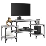 vidaXL Comodă TV, gri sonoma, 117x35x52 cm, lemn prelucrat vidaXL Comodă TV, gri sonoma, 117x35x52 cm, lemn prelucrat
