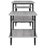 vidaXL Comodă TV, gri sonoma, 117x35x52 cm, lemn prelucrat vidaXL Comodă TV, gri sonoma, 117x35x52 cm, lemn prelucrat