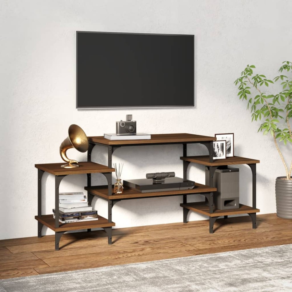 vidaXL Dulap TV, stejar maro, 117x35x52 cm, lemn prelucrat