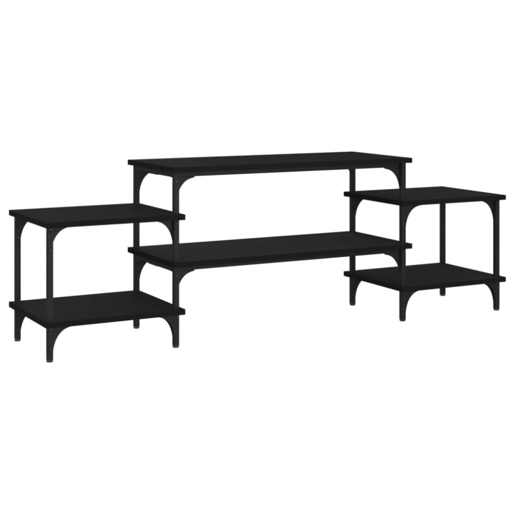 vidaXL Dulap TV, negru, 157x35x52 cm, lemn prelucrat