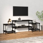 vidaXL Dulap TV, negru, 157x35x52 cm, lemn prelucrat vidaXL Dulap TV, negru, 157x35x52 cm, lemn prelucrat