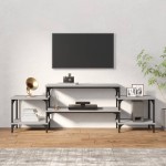 vidaXL Dulap TV, gri sonoma, 157x35x52 cm, lemn prelucrat