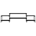 vidaXL Comodă TV, negru, 197x35x52 cm, lemn prelucrat