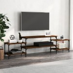 vidaXL Comodă TV, stejar maro, 197x35x52 cm, lemn prelucrat