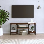 vidaXL Comodă TV, stejar maro, 102x35x45,5 cm, lemn prelucrat