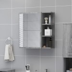 vidaXL Dulap baie cu oglindă gri sonoma 62,5x20,5x64 cm lemn compozit vidaXL Dulap baie cu oglindă gri sonoma 62,5x20,5x64 cm lemn compozit