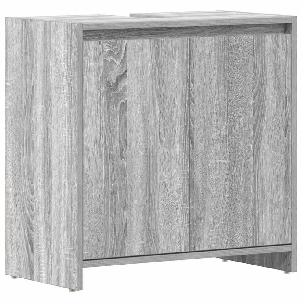 vidaXL Dulap de baie, gri sonoma, 60x33x61 cm, lemn prelucrat