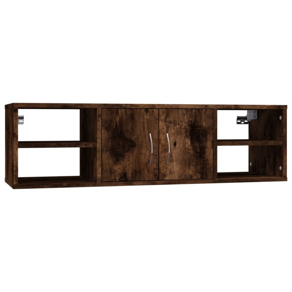 vidaXL Raft de perete, stejar fumuriu, 102x30x29 cm, lemn compozit