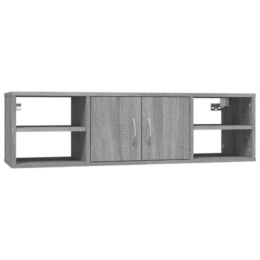 vidaXL Raft de perete, gri sonoma, 102x30x29 cm, lemn compozit