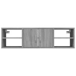 vidaXL Raft de perete, gri sonoma, 102x30x29 cm, lemn compozit