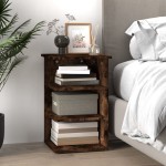 vidaXL Dulap lateral, stejar fumuriu, 35x35x55 cm, lemn prelucrat