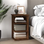 vidaXL Dulap lateral, stejar maro, 35x35x55 cm, lemn prelucrat