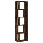 vidaXL Bibliotecă, stejar fumuriu, 45x24x160 cm, lemn compozit