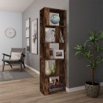 vidaXL Bibliotecă, stejar fumuriu, 45x24x160 cm, lemn compozit