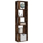 vidaXL Bibliotecă, stejar fumuriu, 45x24x160 cm, lemn compozit