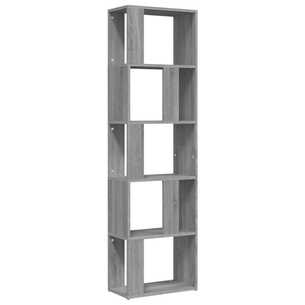 vidaXL Bibliotecă, gri sonoma, 45x24x160 cm, lemn compozit