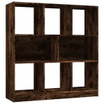 vidaXL Bibliotecă, stejar fumuriu, 97,5x29,5x100 cm, lemn prelucrat