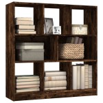 vidaXL Bibliotecă, stejar fumuriu, 97,5x29,5x100 cm, lemn prelucrat
