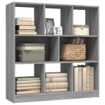 vidaXL Bibliotecă, gri sonoma, 97,5x29,5x100 cm, lemn prelucrat vidaXL Bibliotecă, gri sonoma, 97,5x29,5x100 cm, lemn prelucrat