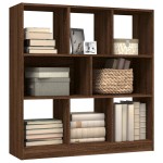 vidaXL Bibliotecă, stejar maro, 97,5x29,5x100 cm, lemn prelucrat vidaXL Bibliotecă, stejar maro, 97,5x29,5x100 cm, lemn prelucrat
