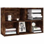 vidaXL Bibliotecă/servantă, stejar afumat, 50x25x80 cm, lemn prelucrat vidaXL Bibliotecă/servantă, stejar afumat, 50x25x80 cm, lemn prelucrat