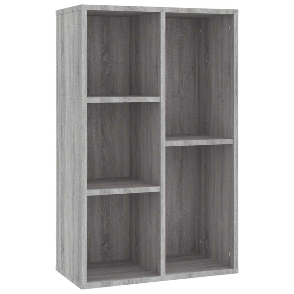 vidaXL Bibliotecă/Servantă, gri sonoma, 50x25x80 cm, lemn prelucrat