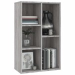 vidaXL Bibliotecă/Servantă, gri sonoma, 50x25x80 cm, lemn prelucrat vidaXL Bibliotecă/Servantă, gri sonoma, 50x25x80 cm, lemn prelucrat