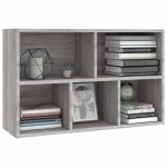 vidaXL Bibliotecă/Servantă, gri sonoma, 50x25x80 cm, lemn prelucrat vidaXL Bibliotecă/Servantă, gri sonoma, 50x25x80 cm, lemn prelucrat