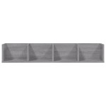 vidaXL Raft de perete CD-uri, gri sonoma, 100x18x18 cm, lemn prelucrat