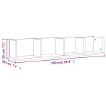 vidaXL Raft de perete CD-uri, gri sonoma, 100x18x18 cm, lemn prelucrat
