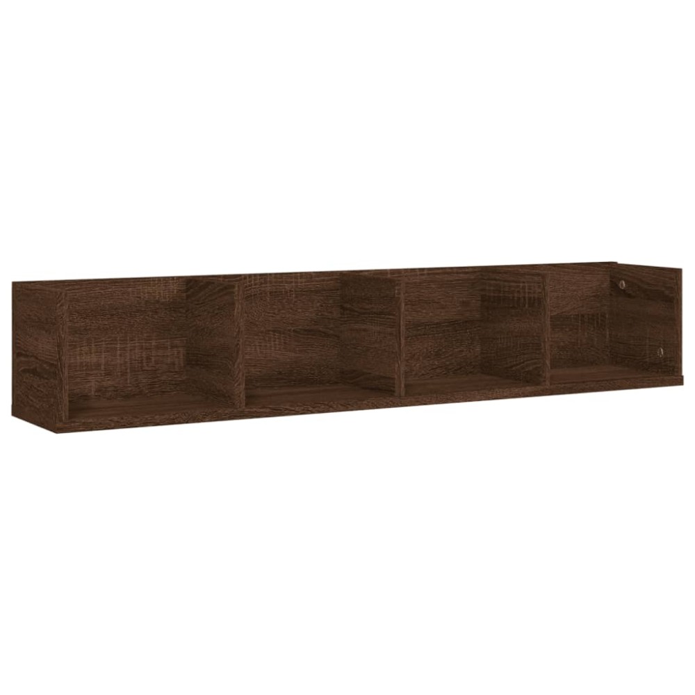 vidaXL Raft de perete CD-uri, stejar maro, 100x18x18 cm lemn prelucrat