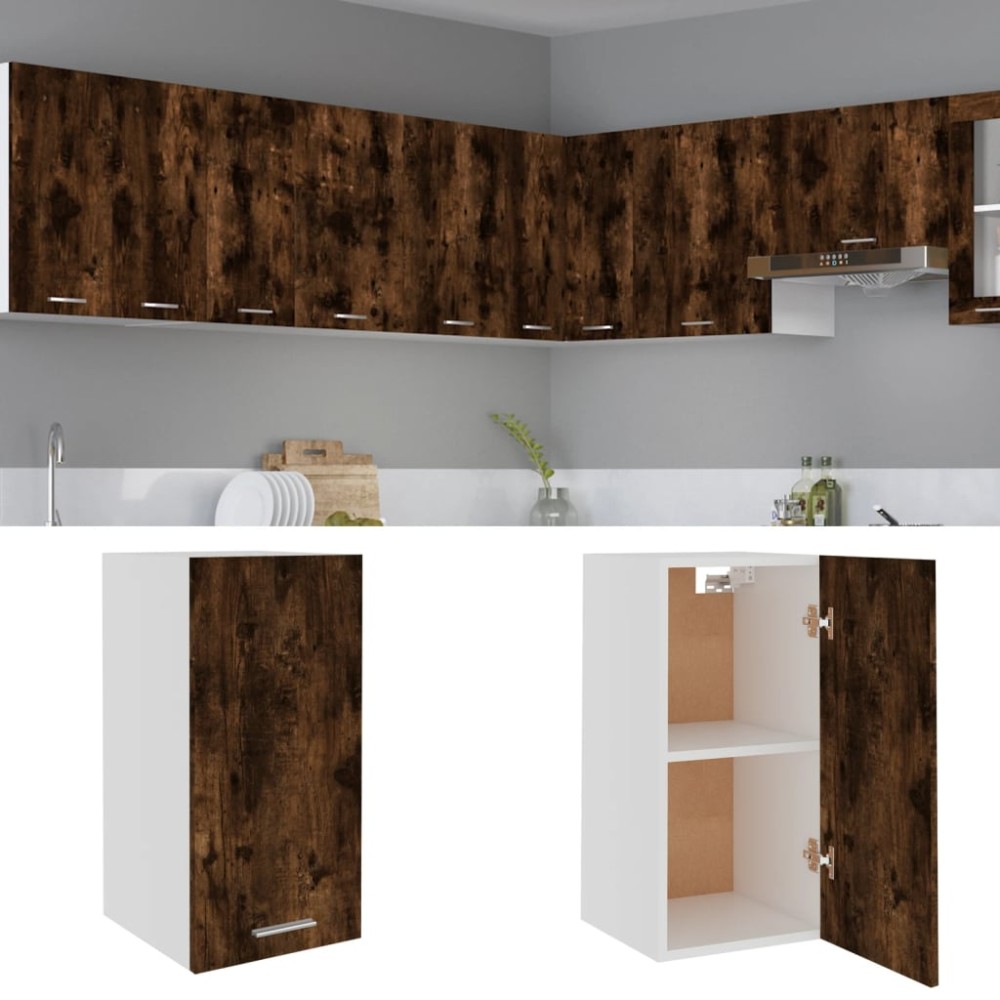 vidaXL Dulap suspendat “Lyon”, stejar fumuriu, 29,5x31x60 cm