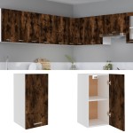 vidaXL Dulap suspendat “Lyon”, stejar fumuriu, 29,5x31x60 cm