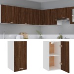 vidaXL Dulap suspendat “Lyon”, stejar maro, 29,5x31x60 cm vidaXL Dulap suspendat “Lyon”, stejar maro, 29,5x31x60 cm